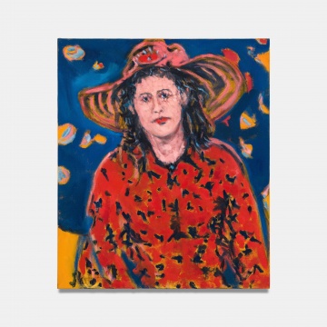 戴帽子的女子 #2, 2025，布面油画, 73 x 62 cm©️Félix Deschamps Mak​