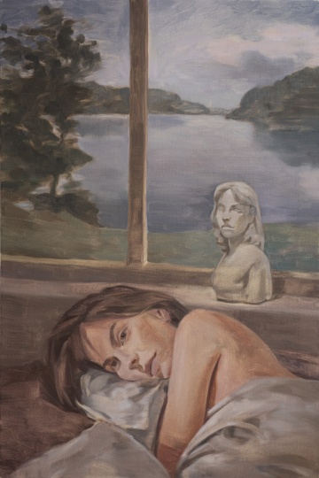 VALDRIN THAQI Medusa, 2025 Oil on Canvas 37 4/5 × 25 1/5 in 96 × 64 cm

 

