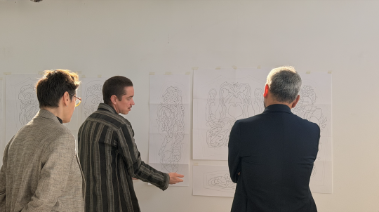 法国艺术家罗伊·科恩克(Roy Köhnke)现场介绍他的创作
