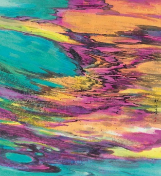 赵之境 天问·源之三 96x90cm 纸本设色 2025
 赵之境 天问·源之三 96x90cm 纸本设色 2025