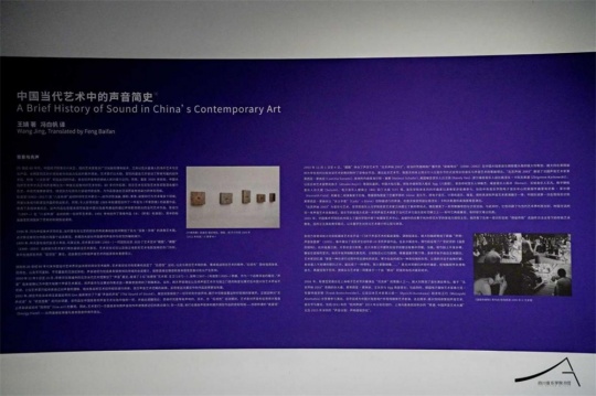 现场观众在《中国当代声音中的艺术简史》文献墙前
