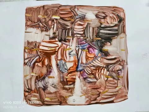 徐善循西岸艺博会作品：“向着那个干净自由的世界，哪怕挪一寸也欢喜。”