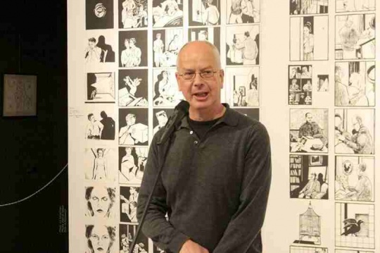 2016年10月，安杰伊·克里莫夫斯基在波兰普沃克美术馆个展开幕式，©️Andrzej Mickiewicz
