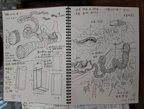 孔德林为《鼎边糊——福州在地文化国家交流展》所做计划草图

&nbsp;
