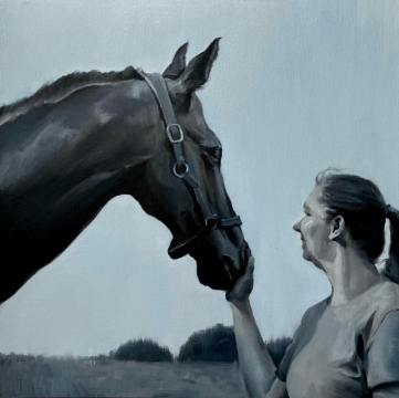 沟通&nbsp;/ communicate，2023

布面油画

50 × 50cm
