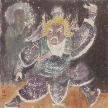 王雪峰 人生如戏之五 46x46cm 纸本设色&nbsp; 2015
