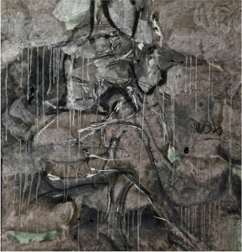 《未央系列》&nbsp; 2026年
88x96cm&nbsp; 水墨 丙烯 草木灰

