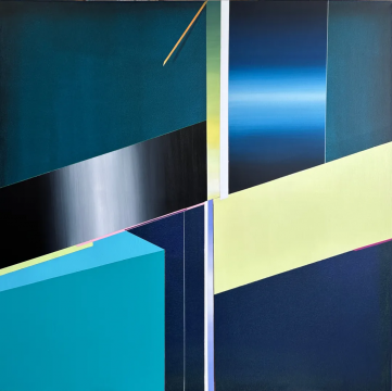 黄佳 错位空间202305904 160x160cm 丙烯绘画 2023
