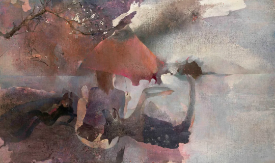 陈子君&nbsp;动静NO.2&nbsp;133×222cm&nbsp;布面油彩、丙烯&nbsp;2013
