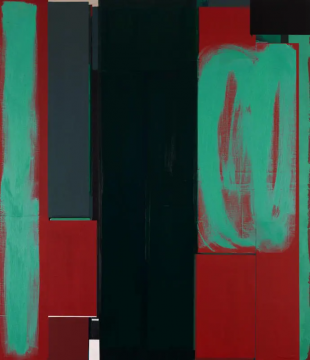 刘可 从深渊中流出 210×180cm 布面综合材料 2021
