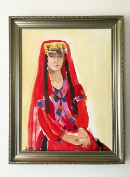 裴咏梅《塔吉克女孩》&nbsp; 80x60cm 布面油画 2025
