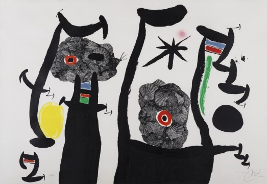 胡安·米罗 贝壳 石版画 112x77cm 52／75
