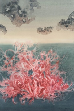 应金飞 蔓珠沙华 水彩 100x150cm 2020
