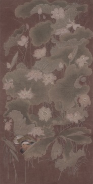 高茜《花好月圆》 241×123cm&nbsp; 纸本设色&nbsp; 2025
