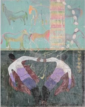 大粒

运动教002

120cm×150cm

宣纸、有机矿物颜料、丙烯油画布

2026
