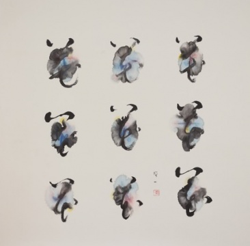 花 水墨丹青100cm100cm
