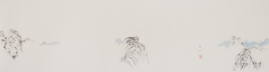 山景图 水墨丹青 200cm50cm
